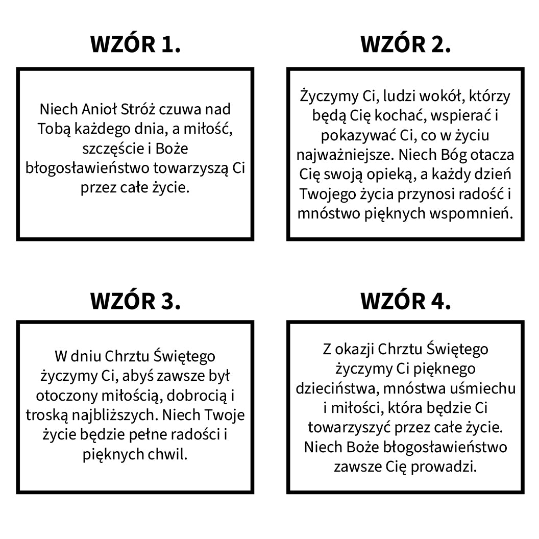 Pudełko z życzeniami: Pamiątka Chrztu Świętego