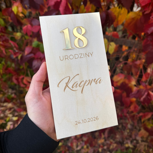 Pudełko z życzeniami: Pamiątka 18. urodzin