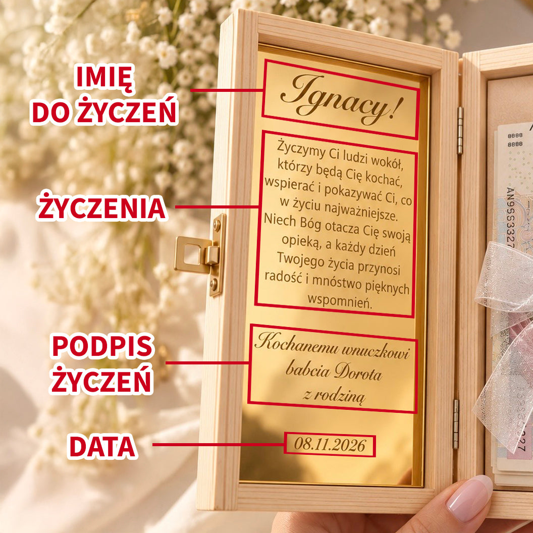 Pudełko z życzeniami: Pamiątka Chrztu Świętego