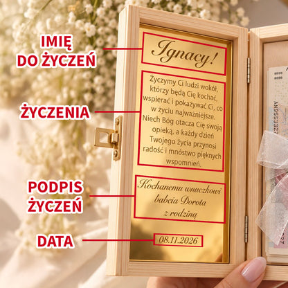 Pudełko z życzeniami: Pamiątka Chrztu Świętego