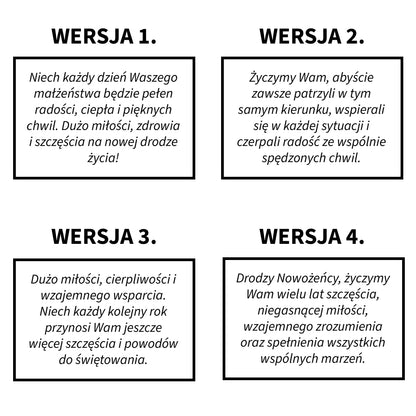 Pudełko z życzeniami: Pamiątka Weselna