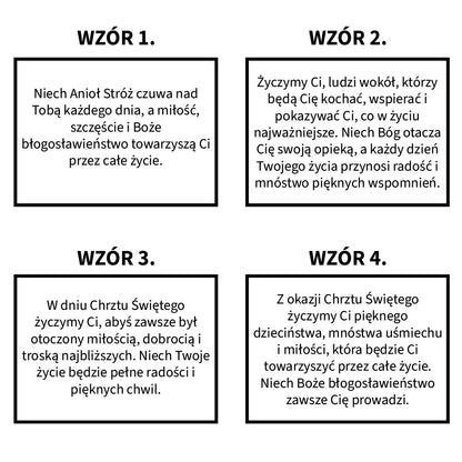 Pudełko z życzeniami: Pamiątka Chrztu Świętego