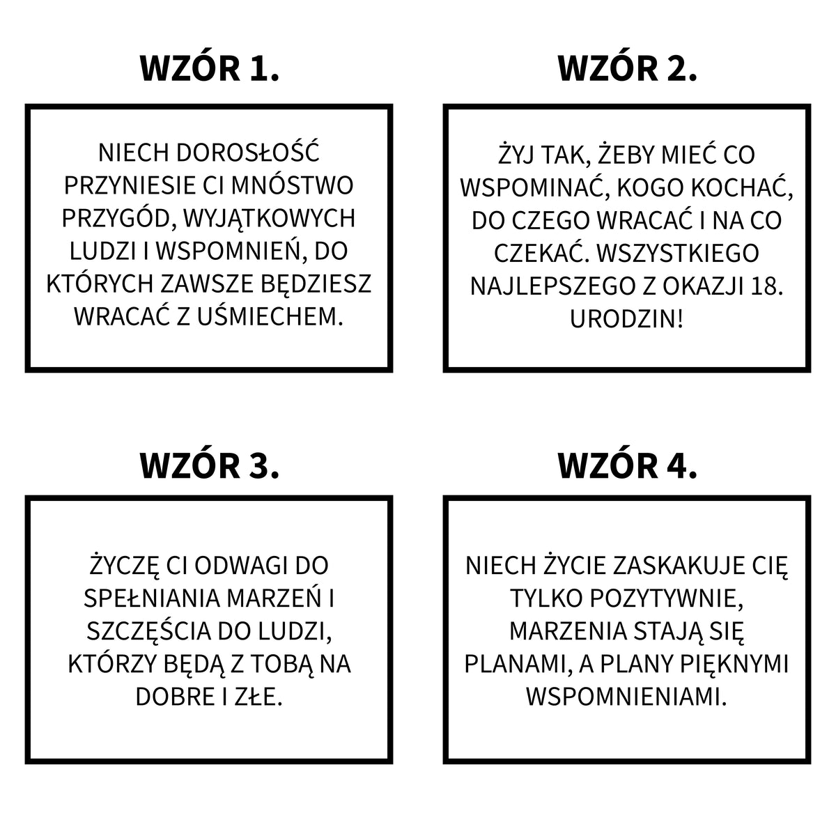 Pudełko z życzeniami: Pamiątka 18. urodzin